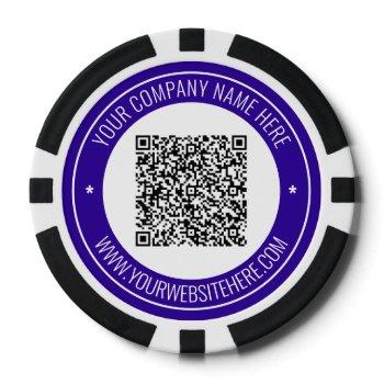 custom qr code and text your business poker chips