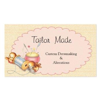 Small Custom Sewing Business Card Front View