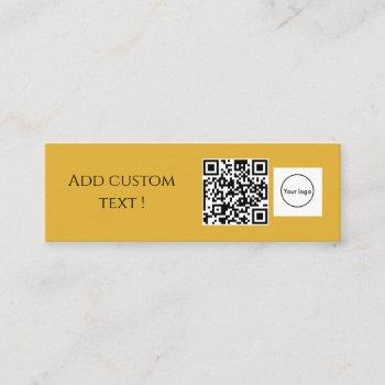 custom simple qr code bookmark business mini busin mini business card
