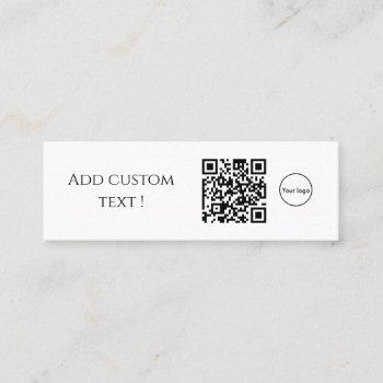 custom simple qr code bookmark business mini business card