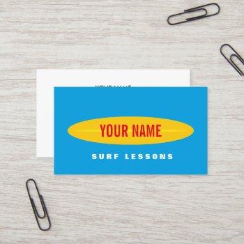 custom surf instructor business card template