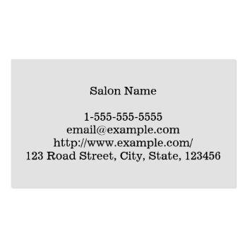 Small Customizable & Clean Manicurist Business Card Back View