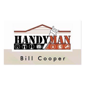 Small Customizable Handyman Home Repair Business Card Front View