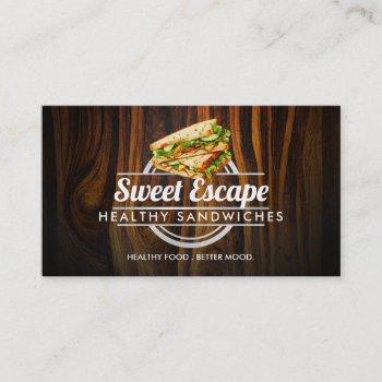 customizable sandwiches business cards
