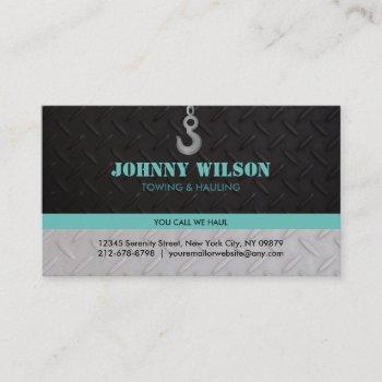 customizable towing and hauling business cards