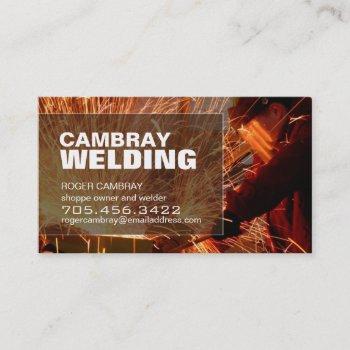 customizable welder consultant business cards