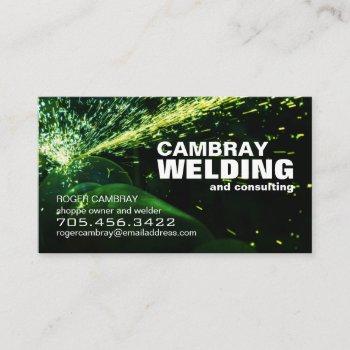 customizable welding consultant business cards