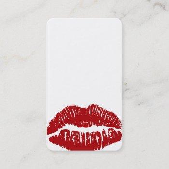customize me! red lips business card