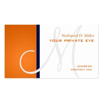 Small Customize This Monogram Business Card Back View