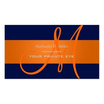 Small Customize This Monogram Business Card Front View