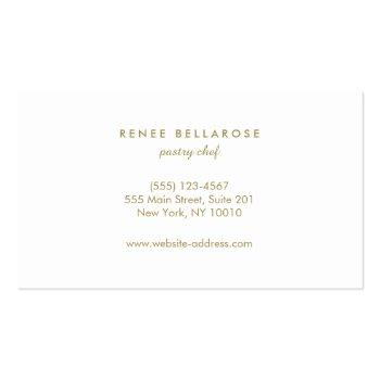 Small Cute Cake Bake Shop Caterer Business Card Back View