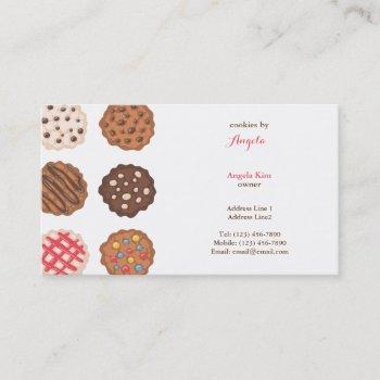 cute cookies cookie business bakery business card