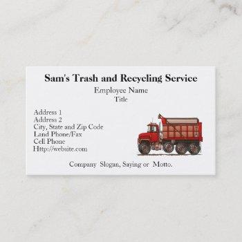 cute gravel dump truck business card