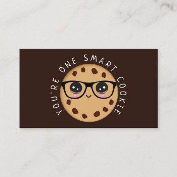 cute kawaii one smart cookie business card