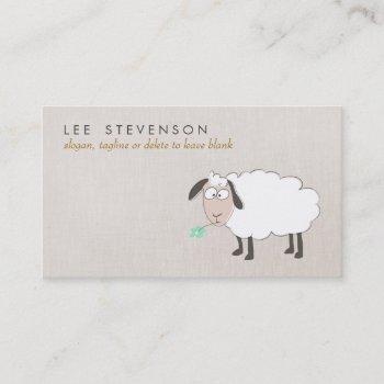 cute sheep drawing child's business card