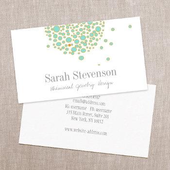 cute whimsical jewelry designer business card