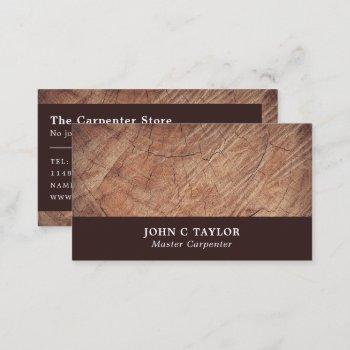 dark wood, carpentry, carpenter business card