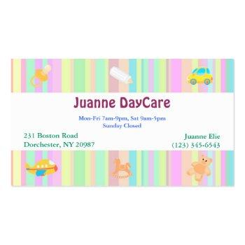 Small Daycare Business Card Front View