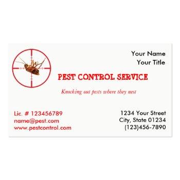 Small Dead Roach Pest Service 1 Sided Business Card V2 Front View