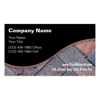 Small Decorative Home Brick Paving Business Card Front View