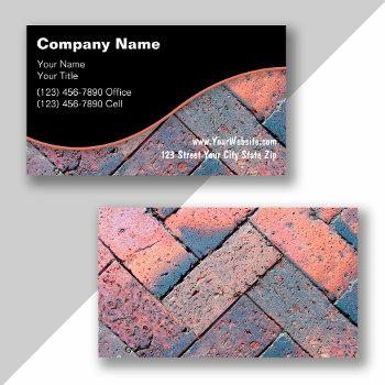 decorative home brick paving business card