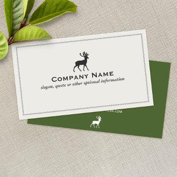 deer logo business card