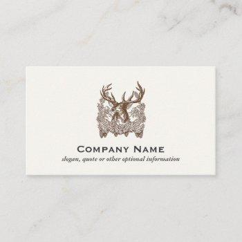  deer stag with antlers hunter wilderness business card