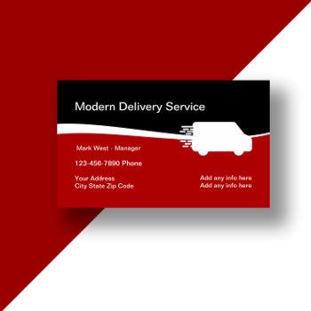 delivery courier modern business card