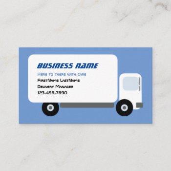 delivery truck business card