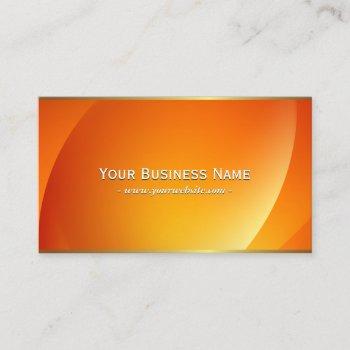 deluxe abstract orange background business card