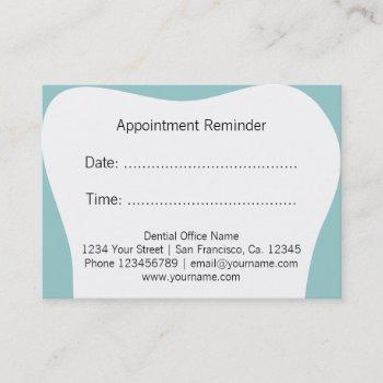 dentist appointment reminder cards | dental office