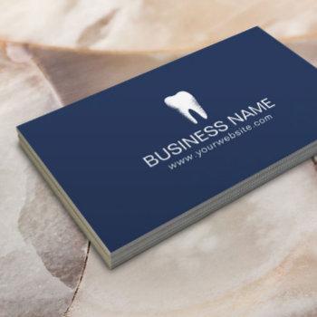 dentist modern navy blue dental care professional business card