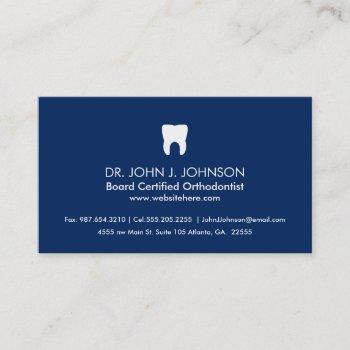 dentistry professional solid navy business card