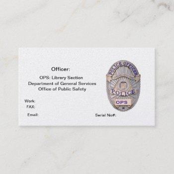department of general services office of public sa business card