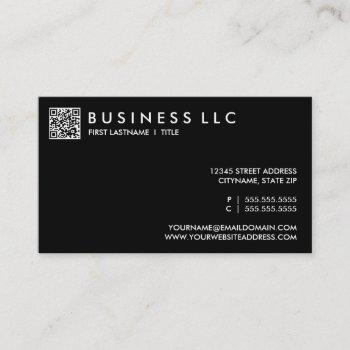design your own qr code: plain black and white. business card