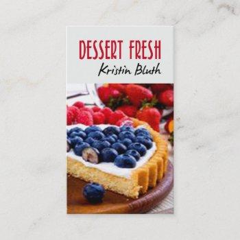 dessert fresh, cheesecake, pastry chef, baker business card