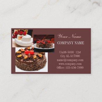 dessert wedding cake baker bakery business card