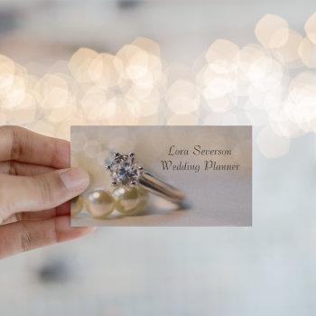 diamond engagement ring wedding planner business card