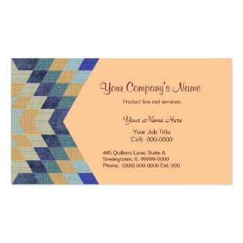 Small Diamond Pattern Quilt Business Card Front View