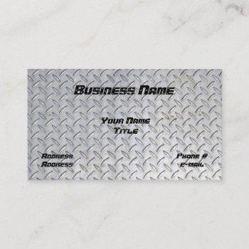 diamond plate design business card