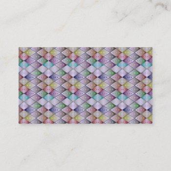 diamond quilt pattern  custom business cards