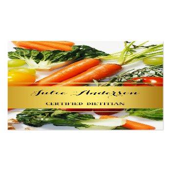 Small Dietitian Nutritionist Appointment Business Card Front View