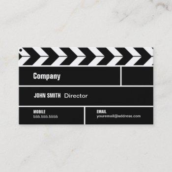 director clapperboard film movie business card