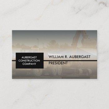 dirt | soil construction company hauling business business card