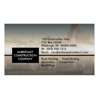 Small Dirt | Soil Construction Company Hauling Business Business Card Back View