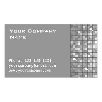Small Disco Tiles "silver" Business Card Side Back View