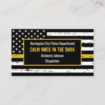 dispatcher fire police thin yellow line business card