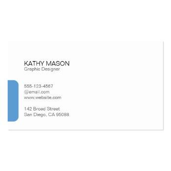 Small Divider Line (sky Blue) Tab Business Card Back View