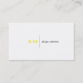 divider line (yellow) tab business card