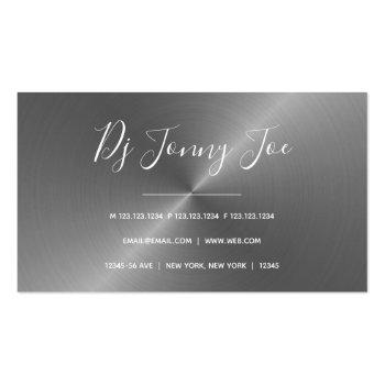 Small Dj Controller 2020 - Metal Faux Business Card Back View